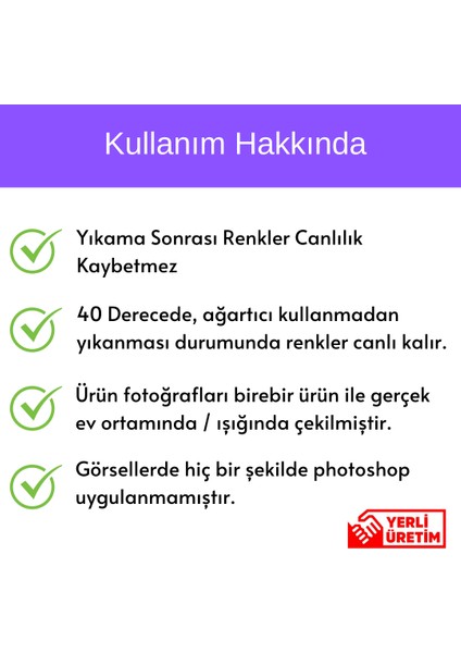 Mackenzie Model Damalı Lale Desen 2 Adet Mutfak Havlusu Luxury Dekor Kurulama Bezi El Havlusu