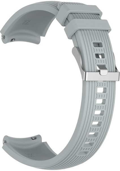 Samsung Galaxy Watch 46MM (22MM) Için Çizgili Silikon Kayış-Kordon
