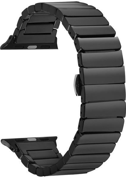 Apple Watch 42 mm Için Klasik Model Seramik Metal Kayış-Kordon