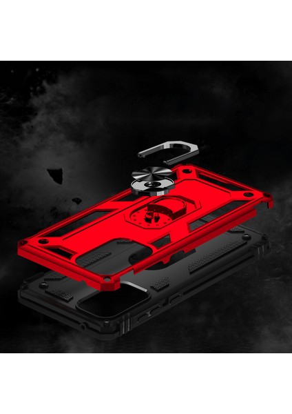 Xiaomi Mi 11T Kılıf Çift Katmanlı Yüzüklü Manyetik Vega Kapak