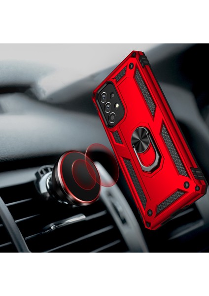 Xiaomi Mi 11T Kılıf Çift Katmanlı Yüzüklü Manyetik Vega Kapak