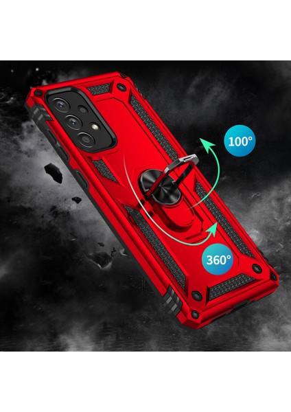 Xiaomi Mi 11T Kılıf Çift Katmanlı Yüzüklü Manyetik Vega Kapak