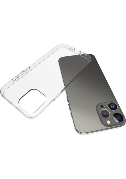 Apple iPhone 14 Pro Kılıf Ultra Ince Şeffaf Silikon
