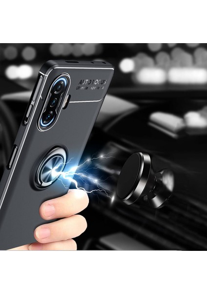 Xiaomi Redmi K40 Gaming Kılıf Yüzüklü Manyetik Ravel Silikon