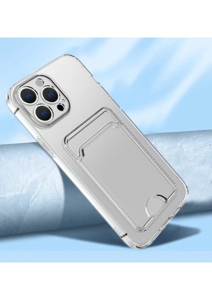 Apple iPhone 12 Pro Kılıf Kart Koymalı Kamera Korumalı Şeffaf Setra Silikon
