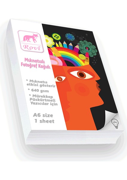 Mıknatıslı Fotoğraf Kağıdı 640GSM 1yp A6