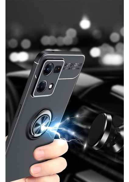 Oppo Reno 7 Kılıf Yüzüklü Manyetik Ravel Silikon fırsatları