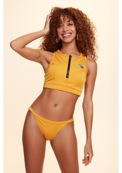 Unıqe Ayarlı Ince Kenarlı Bikini Tek Alt Sarı 229208