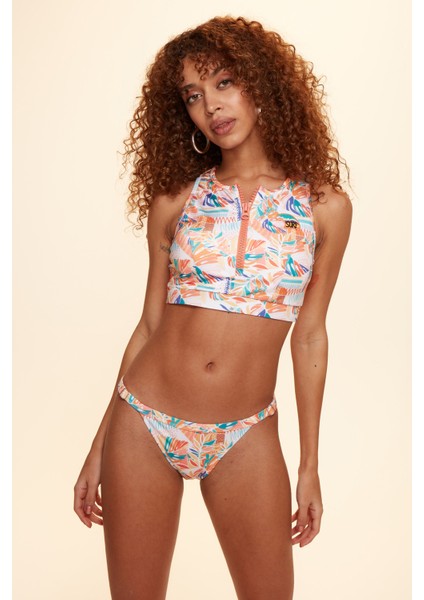 Unıqe Ayarlı Ince Kenarlı Bikini Tek Alt Tropik 229208
