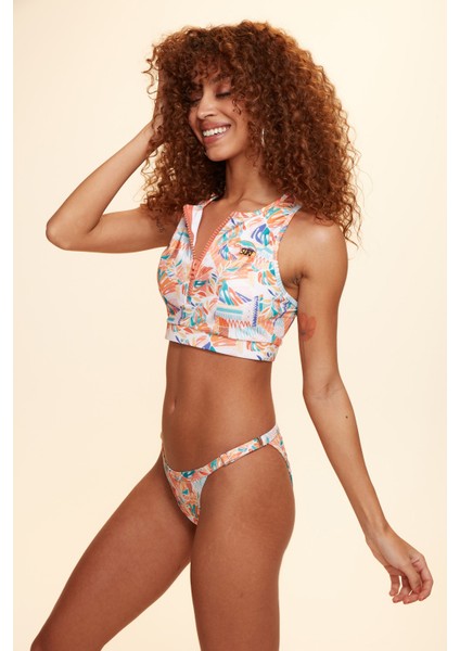 Unıqe Ayarlı Ince Kenarlı Bikini Tek Alt Tropik 229208