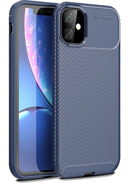 Apple iPhone 11 Kılıf Rugged Armor Karbon Desenli Tam Koruma Silikon Kapak