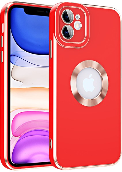 Apple iPhone 11 Kılıf Kamera Korumalı Renkli Logo Açık Tasarım Kongo Kapak