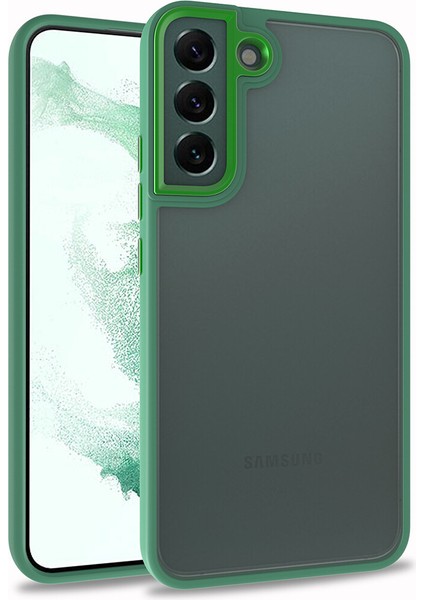 Samsung Galaxy S22 Plus Kılıf Silikon Kenarlı Arkası Şeffaf Renkli Flora Kapak