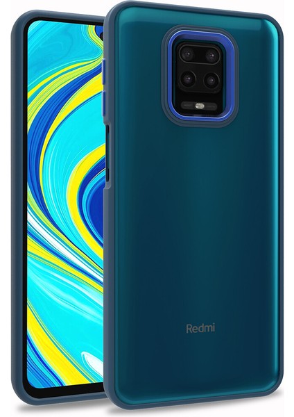 Xiaomi Redmi Note 9 Pro Kılıf Silikon Kenarlı Arkası Şeffaf Renkli Flora Kapak