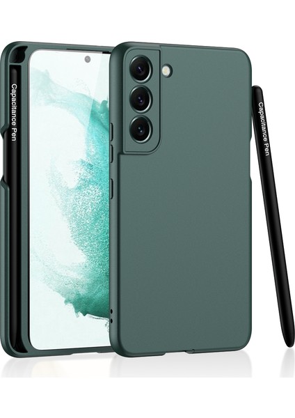 Samsung Galaxy S22 Plus Kılıf Kalem Koymalı Renkli Sert Kıpta Kapak