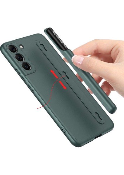 Samsung Galaxy S22 Plus Kılıf Kalem Koymalı Renkli Sert Kıpta Kapak
