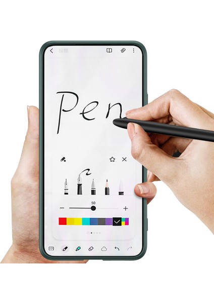 Samsung Galaxy S22 Plus Kılıf Kalem Koymalı Renkli Sert Kıpta Kapak
