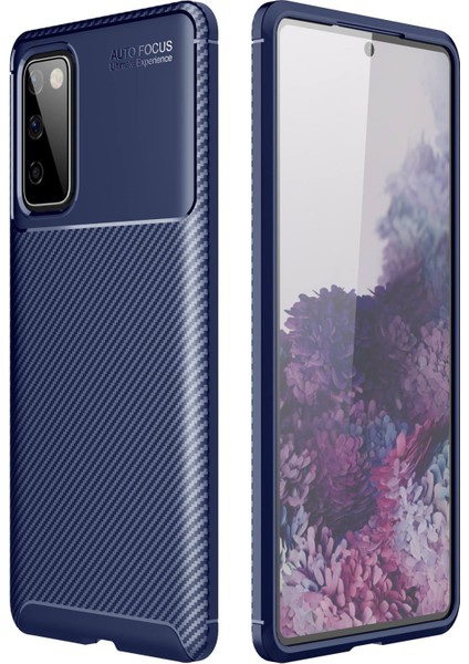 Samsung Galaxy S20 Fe Kılıf Rugged Armor Karbon Desenli Tam Koruma Silikon Kapak