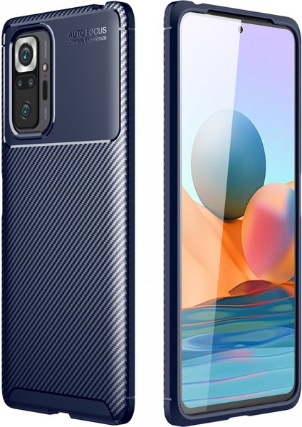 Xiaomi Redmi Note 10 Pro Kılıf Rugged Armor Karbon Desenli Tam Koruma Silikon Kapak