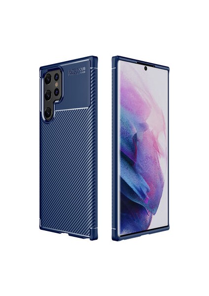 Galaxy S22 Ultra Kılıf Rugged Armor Karbon Desenli Tam Koruma Silikon Kapak