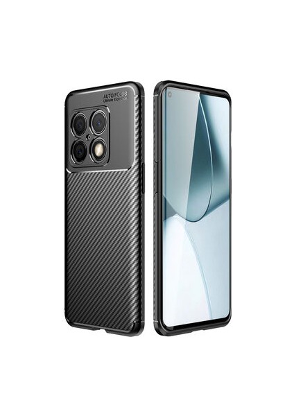 One Plus 10 Pro Kılıf Rugged Armor Karbon Desenli Tam Koruma Silikon Kapak