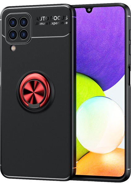 Samsung Galaxy A22 4g Kılıf Yüzüklü Manyetik Ravel Silikon