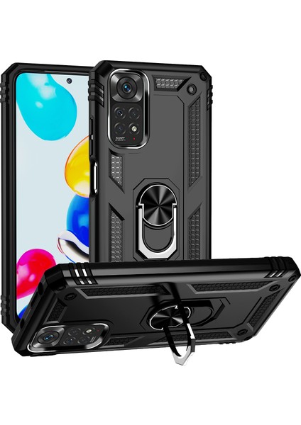 Xiaomi Redmi Note 11S Kılıf Ultra Korumalı Yüzüklü Manyetik Vega Kapak