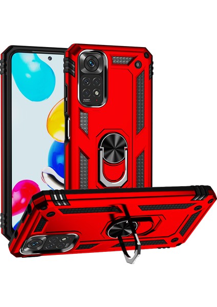 Xiaomi Redmi Note 11S Kılıf Ultra Korumalı Yüzüklü Manyetik Vega Kapak