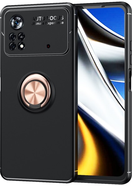 Xiaomi Poco M4 Pro 4g Kılıf Yüzüklü Manyetik Ravel Silikon