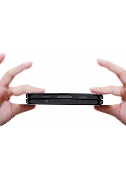 Huawei P50 Pocket Kılıf Renkli Kenarlı Sert Kipta Kapak modelleri