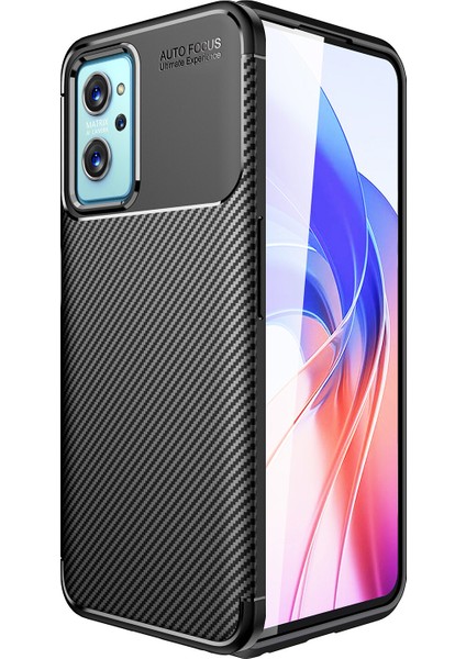 Oppo A96 4g Kılıf Karbon Desenli Lux Negro Silikon
