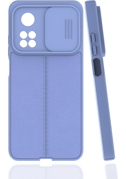 Xiaomi Mi 10T Pro Kılıf Deri Desenli Kamera Korumalı Sürgülü Niss Silikon