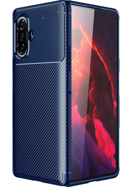 Xiaomi Redmi K40 Gaming Kılıf Karbon Desenli Lux Negro Silikon