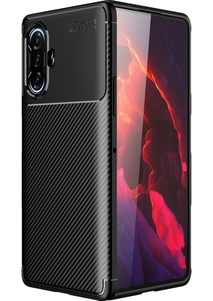 Xiaomi Redmi K40 Gaming Kılıf Karbon Desenli Lux Negro Silikon