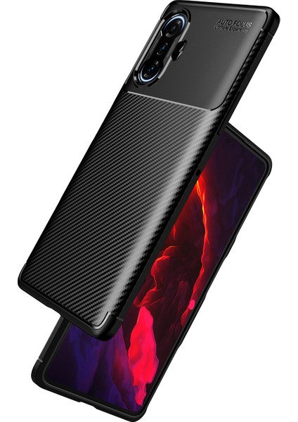 Xiaomi Redmi K40 Gaming Kılıf Karbon Desenli Lux Negro Silikon