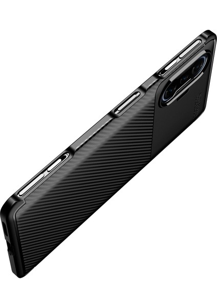 Xiaomi Redmi K40 Gaming Kılıf Karbon Desenli Lux Negro Silikon