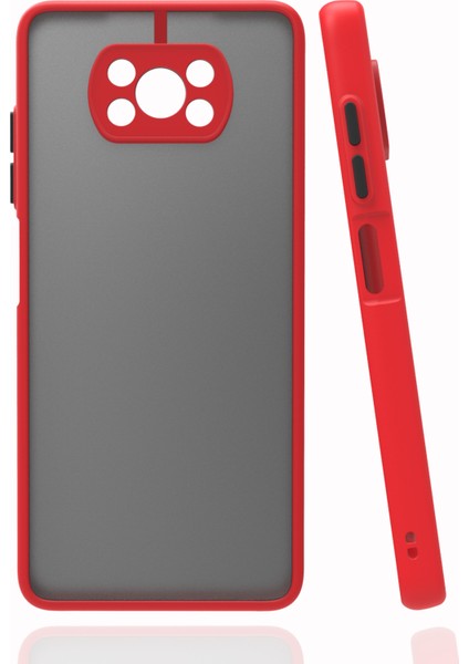 Xiaomi Poco X3 Kılıf Renkli Kenarlı Buzlu Kamera Korumalı Hux Kapak