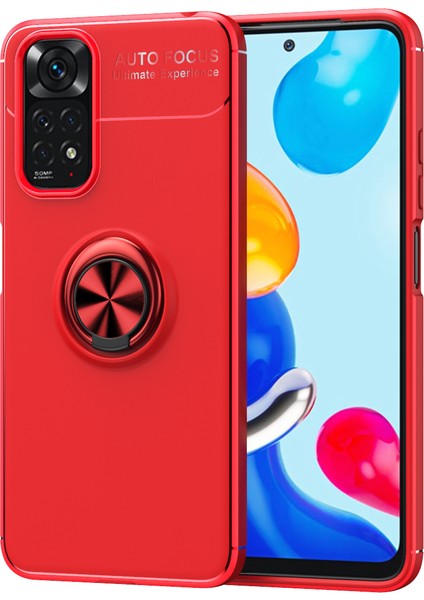 Xiaomi Redmi Note 11 Kılıf Yüzüklü Manyetik Ravel Silikon