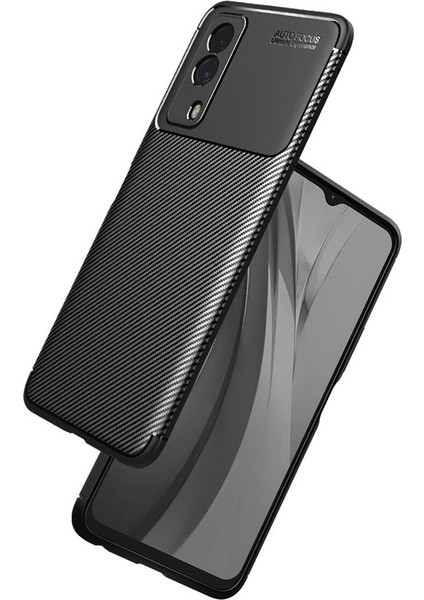 Vivo Y53S Kılıf Karbon Desenli Lux Negro Silikon
