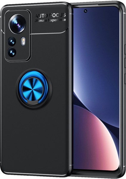 Xiaomi 12 Pro Kılıf Yüzüklü Manyetik Ravel Silikon