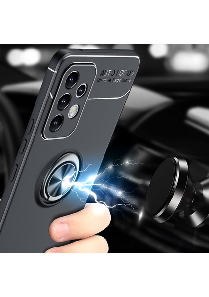 Samsung Galaxy A53 Kılıf Yüzüklü Manyetik Ravel Silikon