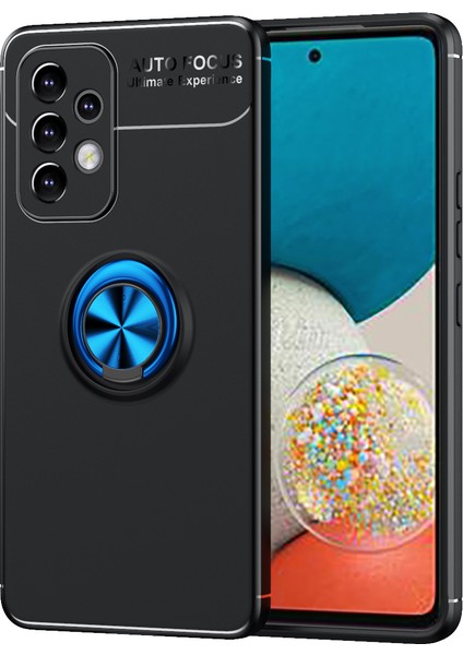 Samsung Galaxy A53 Kılıf Yüzüklü Manyetik Ravel Silikon
