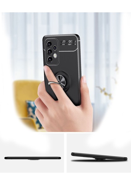 Samsung Galaxy A53 Kılıf Yüzüklü Manyetik Ravel Silikon