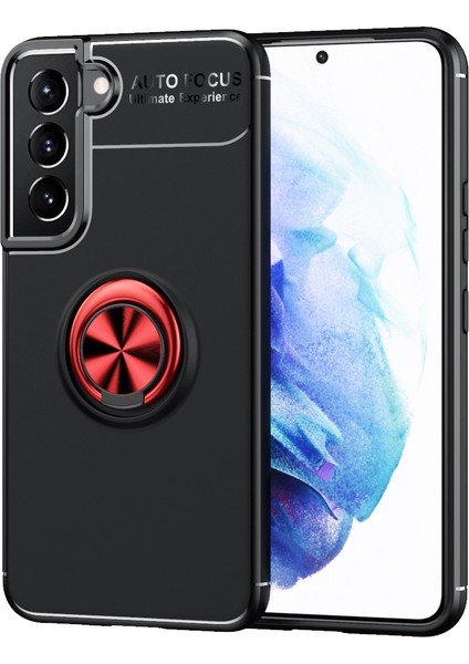 Samsung Galaxy S22 Kılıf Yüzüklü Manyetik Ravel Silikon