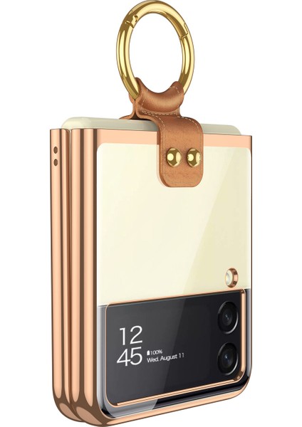 Samsung Galaxy Z Flip 3 Kılıf Yüzüklü Şeffaf Kipta Kapak fırsatları