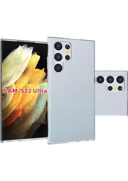 Samsung Galaxy S22 Ultra Kılıf Ultra Ince Şeffaf Silikon indirimleri