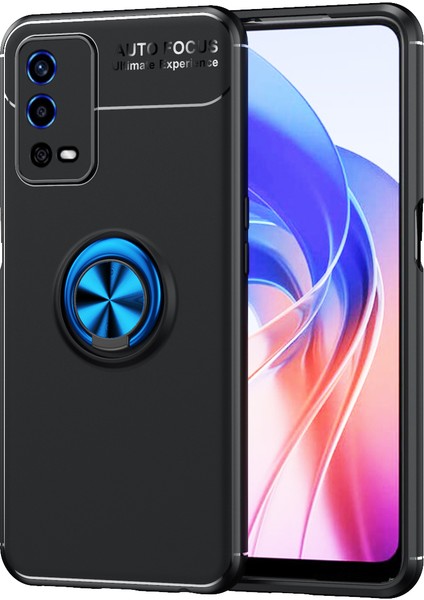 Oppo A55 4g Kılıf Yüzüklü Manyetik Ravel Silikon