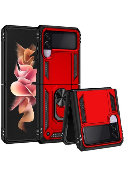 Samsung Galaxy Z Flip 3 Kılıf Ultra Korumalı Standlı Yüzüklü Manyetik Vega Kapak fiyatları