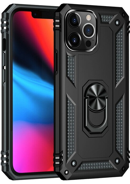 Apple Iphone 13 Pro Kılıf Ultra Koruma Yüzüklü Manyetik Vega Kapak