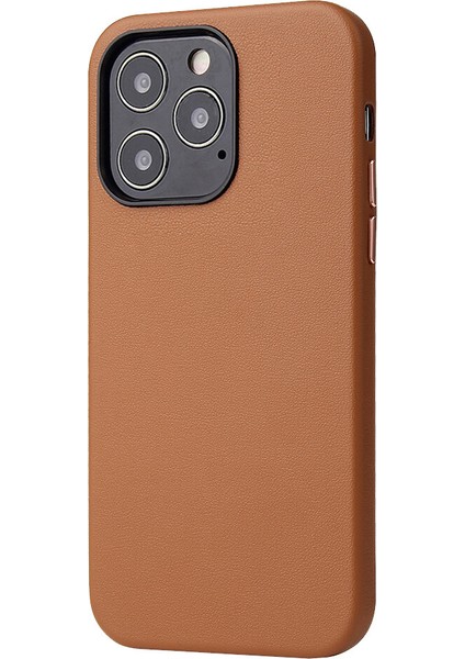 Apple Iphone 13 Pro Max Kılıf Içi Süet Gerçek Deri Eyzi Kapak